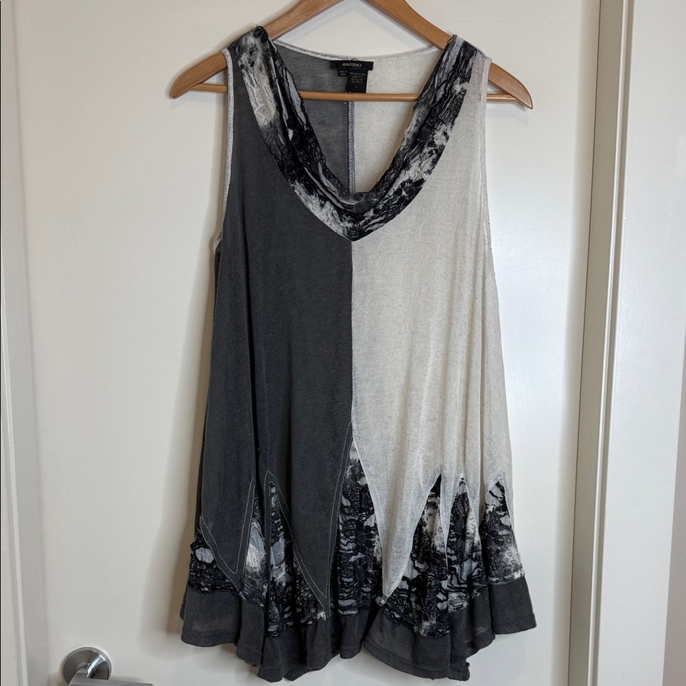 Radzoli Grey and White Tank Top (B)